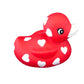 Ducky City 3' Valentines Sweetheart Rubber Duck [Squeaky, With Hole] - Baby Safe Bathtub Bathing Toy