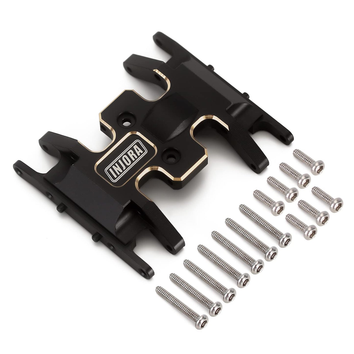 INJORA Brass Skid Plate-Heavy Counterweight Chassis Accessories for 1/24 RC Crawler Car Axial SCX24 Gladiator Bronco C10 JLU Dea