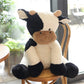 pangcangshu Cow Year Plush Toy Cute Cattle Stuffed Animals Cattle Soft Doll Kids Toys Birthday Gift for Children Easter  Thanksgiving  Christmas  New Year's Gifts (Black and White  70cm/27inch)