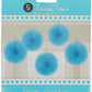 amscan Caribbean Blue Mini Hanging Fans, 5 Ct. | Party Decoration, 6 inches (10022400)