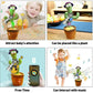 Besia Dancing Cactus Mimicking Toy,Talking Repeat Singing Sunny Animal Toy 120 Pcs Songs for Baby 15S Record Your Sound Sing+Dan