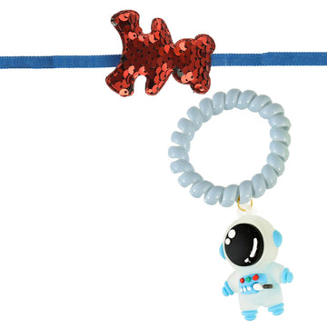 Brown Leaf Pack Of 2 Stylish Design Kids Cartoon Rakhi For Little Brother Sister Rakshabandhan Favor (Design 1)