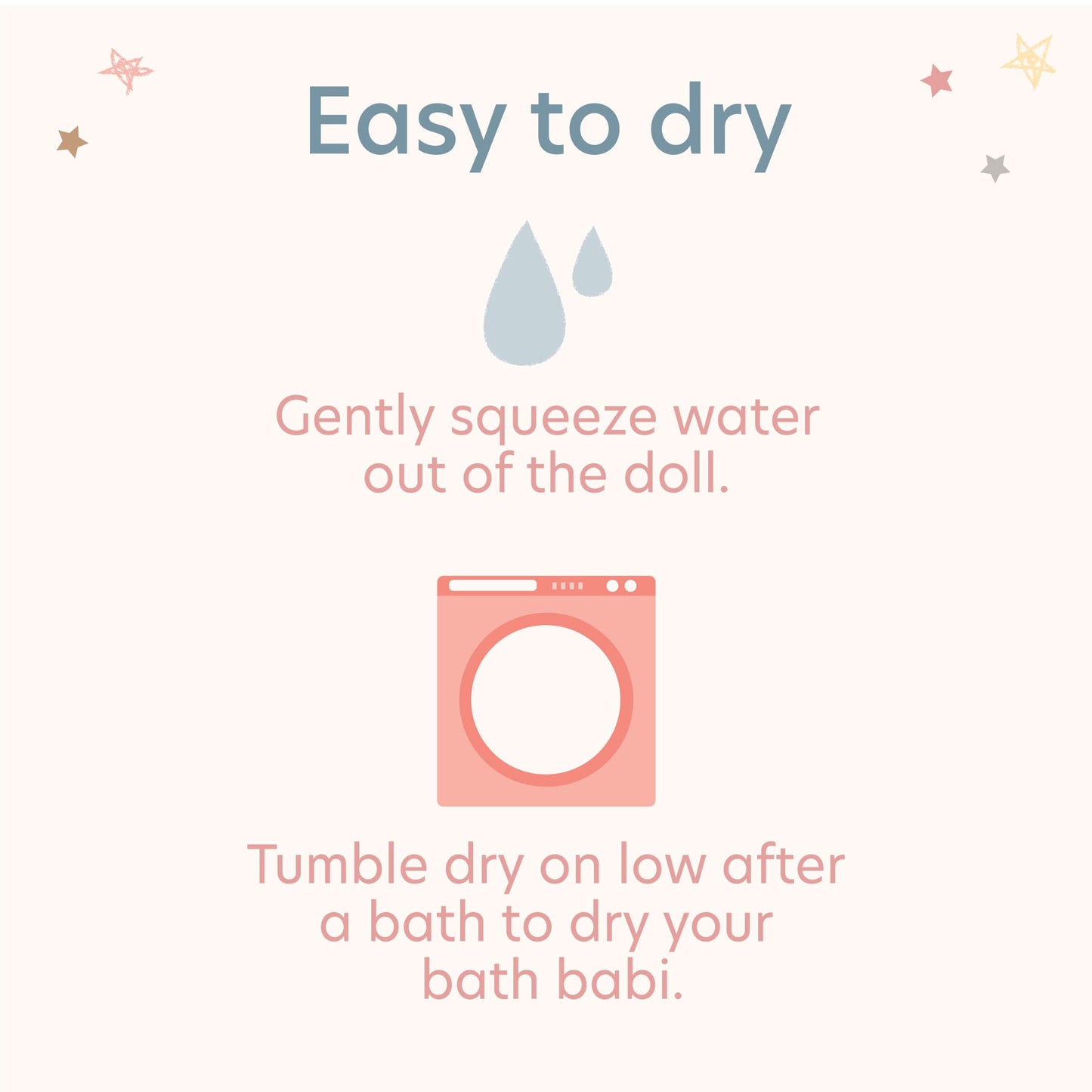 LullaBaby 14-inch Water-Safe Bath Doll, Fair Skin Tone & Blonde Hair, Toddler Bath Toys with Towel & Ducky, Ages 2 & Up