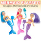 Artcreativity Mermaid Playset For Girls, Mermaid Toys Set With 3 Figurines & 3 Brushes Princess Party Favors For Children, Best