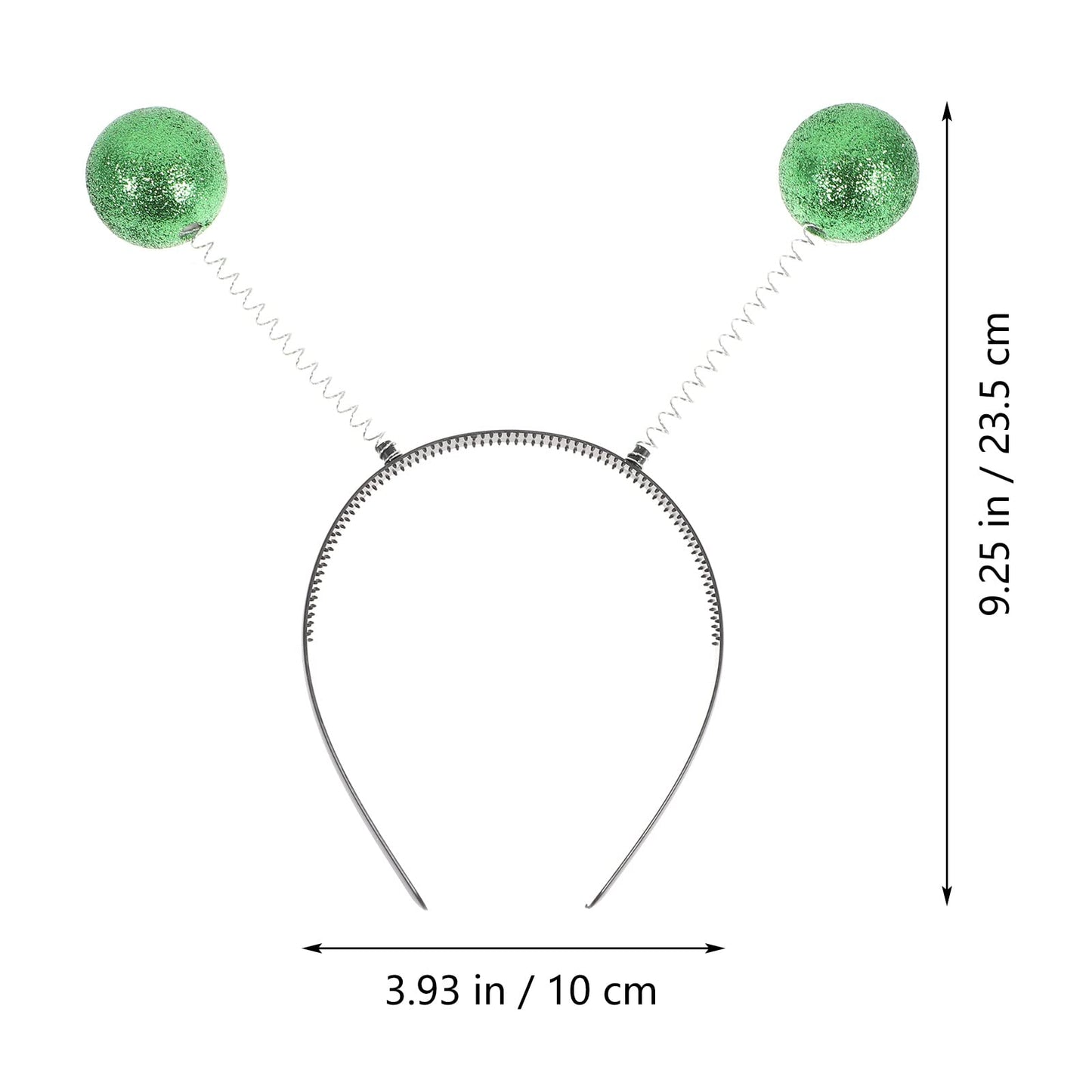 Amosfun 3pcs Green Martian Antenna Headband with Ball Boppers Space Theme Party Aliens Costumn Accessory