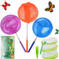 Dewel Kids Telescopic Butterfly Fishing Nets Butterfly Catchers For Kids Insect Catching Nets Outdoor Tools For Catching Bugs Fish Insect,Pop Up Mesh Cage Tweezers And Pliers Kit Extendable 34 Inches