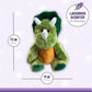 Warm Pals - Dino Dinosaur - 1.5Lbs - Cozy Microwavable Lavender Scented Plush Toys - Heated Stuffed Animal - Heatable Coolable Bedtime Comfort Plushie