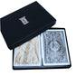 Kem Arrow Poker Size Playing Cards: 2 Deck Set Black And Gold, Wide Jumbo Index