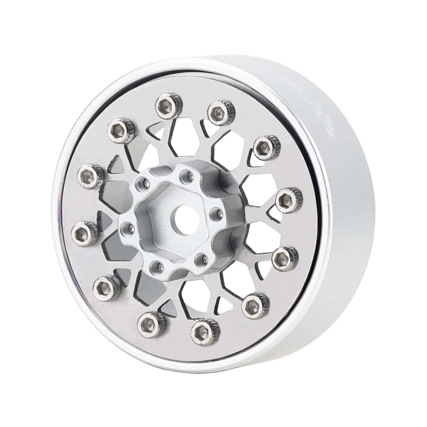 TCRC 4PCS Grade 5 Titanium Wheel Face Aluminum 1.0 Inch Wheel Hubs for 1/24 Axial SCX24 TRX4M FCX24 Redcat Ascent-18 1/18 RC Roc