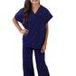 Natural Uniforms Childrens Scrub Set-Soft Touch-Role Play Costume Set (True Navy Blue, 4)
