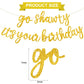 Beishida Gold Go Shawty It'S Your Birthday Banner - 11.4Feet,No Diy - Hip Hop Theme Glitter Happy Birthday Banner - Pre-Strung -