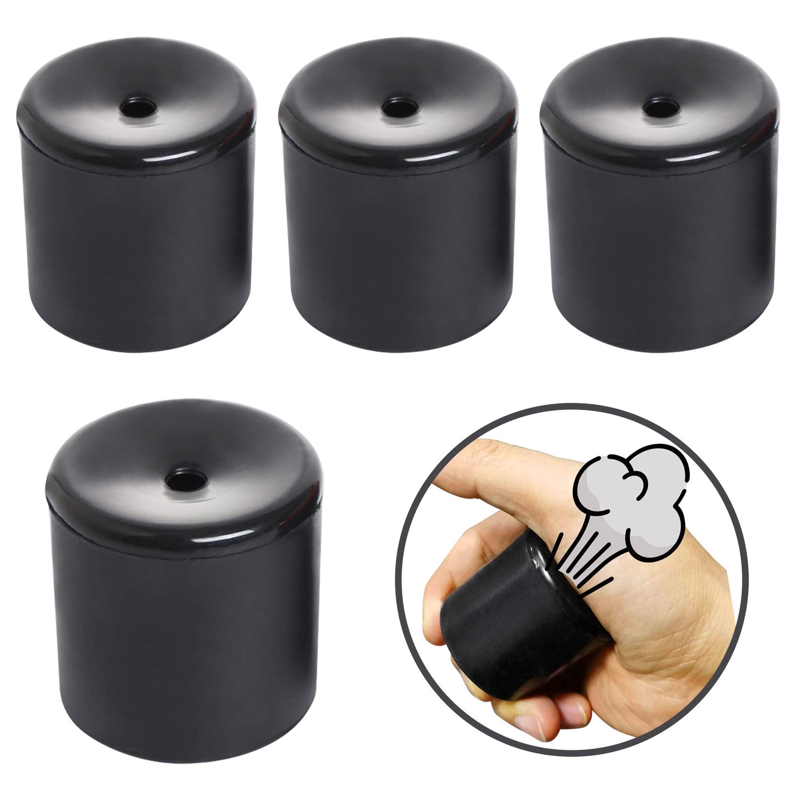 SHENGSEN 4 PCS Novelty Squeeze Pooter Break Machine Funny Le Tooter Prank Breaking Noise Maker Handle Kids mature-themed Gags Practical Joke Party Gift Breaking Toy (Black)