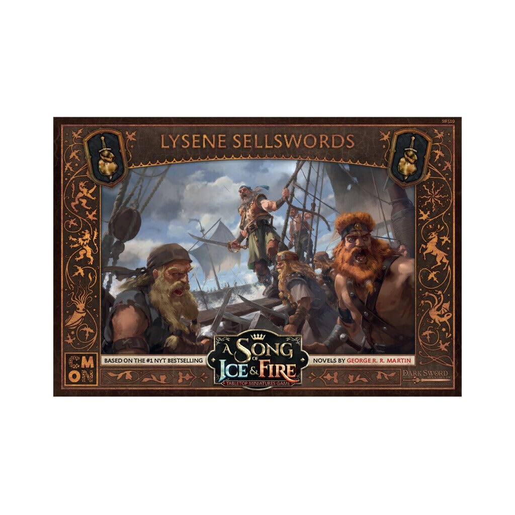 Cmon A Song Of Ice And Fire Tabletop Miniatures Game Lysene Sellswords Unit Box - Deadly Mercenaries Of Essos, Strategy Game For