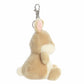 Aurora Adorable Palm Pals Ella Bunny Clip-On- Fun Collectible Plush For Kids and mature-themed Collectors - Perfect For Backpacks and Birthday Gifts - Brown 4 Inches