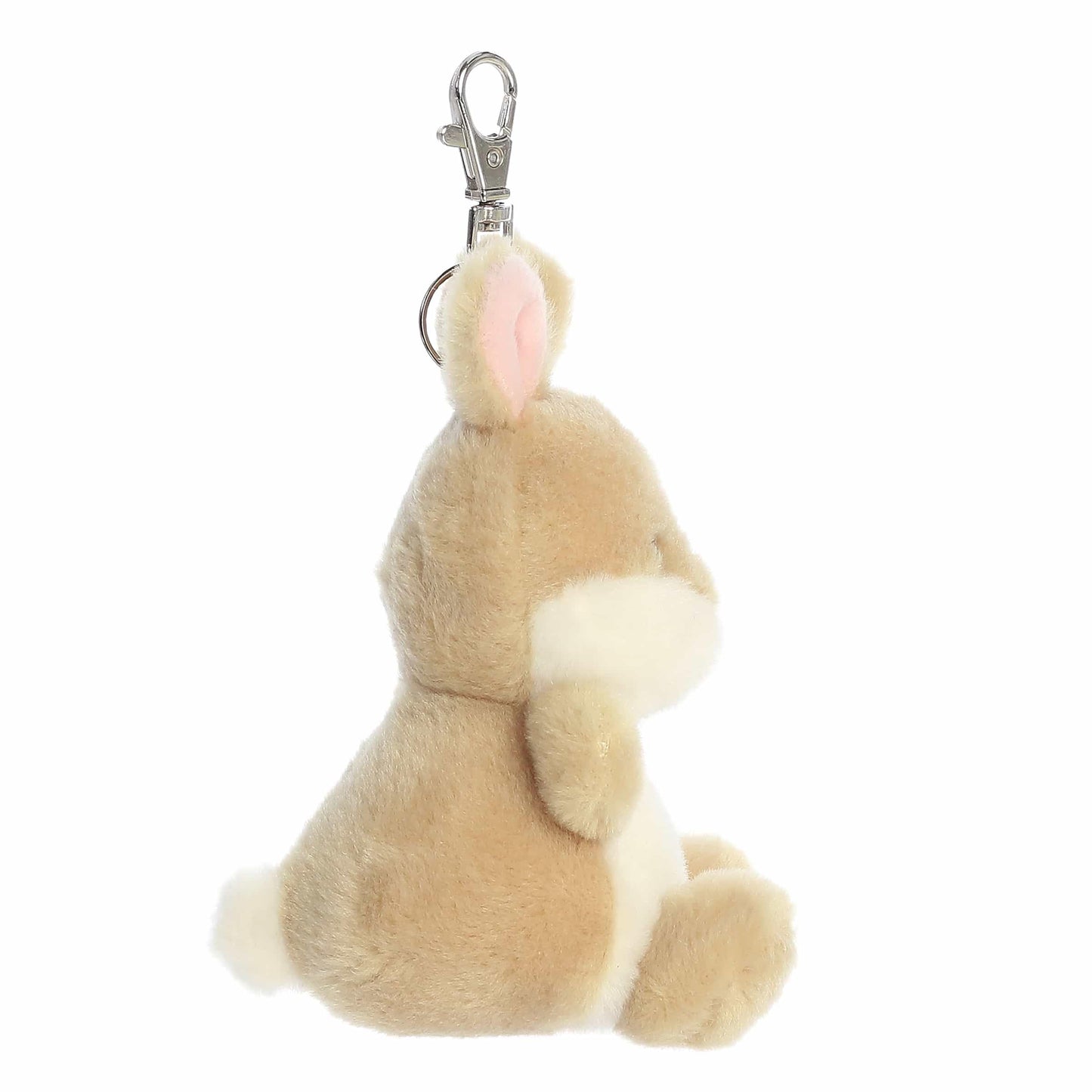 Aurora Adorable Palm Pals Ella Bunny Clip-On- Fun Collectible Plush For Kids and mature-themed Collectors - Perfect For Backpacks and Birthday Gifts - Brown 4 Inches