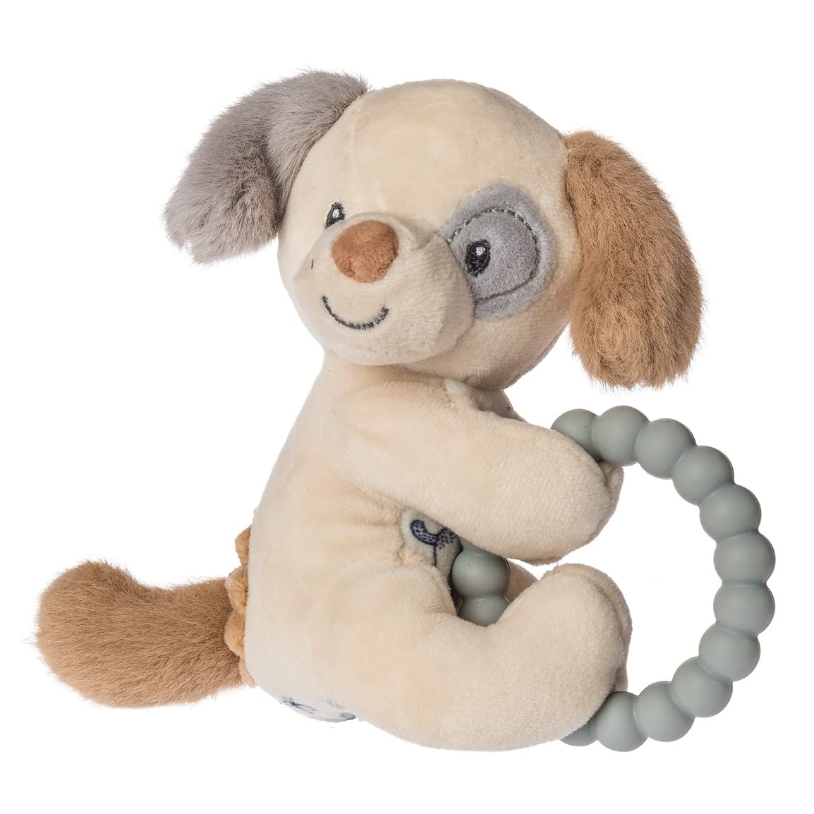 Mary Meyer Soft Baby Rattle With Soothing Teether Ring, 6-Inches, Parky Puppy