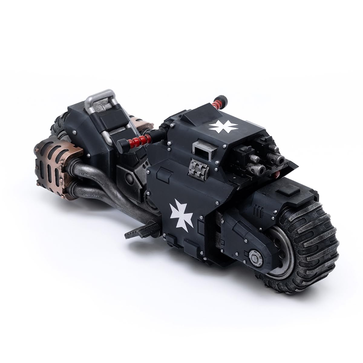 JOYTOY Action Figures Warhammer 40K Space Marines 1/18 Movable Model Collectible Figurine Ages 15+ (Black Templars Outriders)