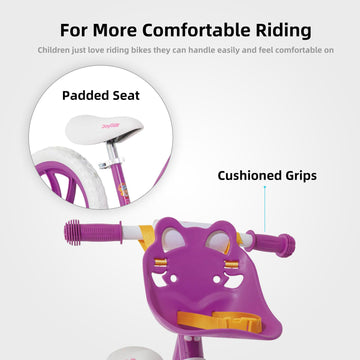 Joystar 14 Inch Balance Bike For Boys Girls 18Months-5 Years Old Push Bicycle Toddler Balance Bike 14' Gift Bike For Boys Girls Purple