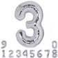 40 Inch Number 13 Balloon Silver Jumbo Giant Big Large Number 13 Foil Mylar Silver Balloons 31Th Birthday Party Anniversary Deco