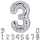 40 Inch Number 30 Balloon Silver Jumbo Giant Big Large Number 30 Foil Mylar Silver Balloons 30Th Birthday Party Anniversary Deco