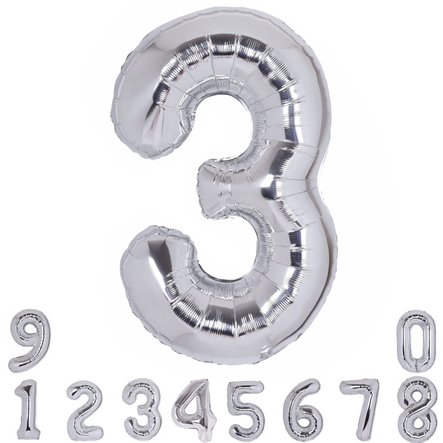 40 Inch Number 30 Balloon Silver Jumbo Giant Big Large Number 30 Foil Mylar Silver Balloons 30Th Birthday Party Anniversary Deco