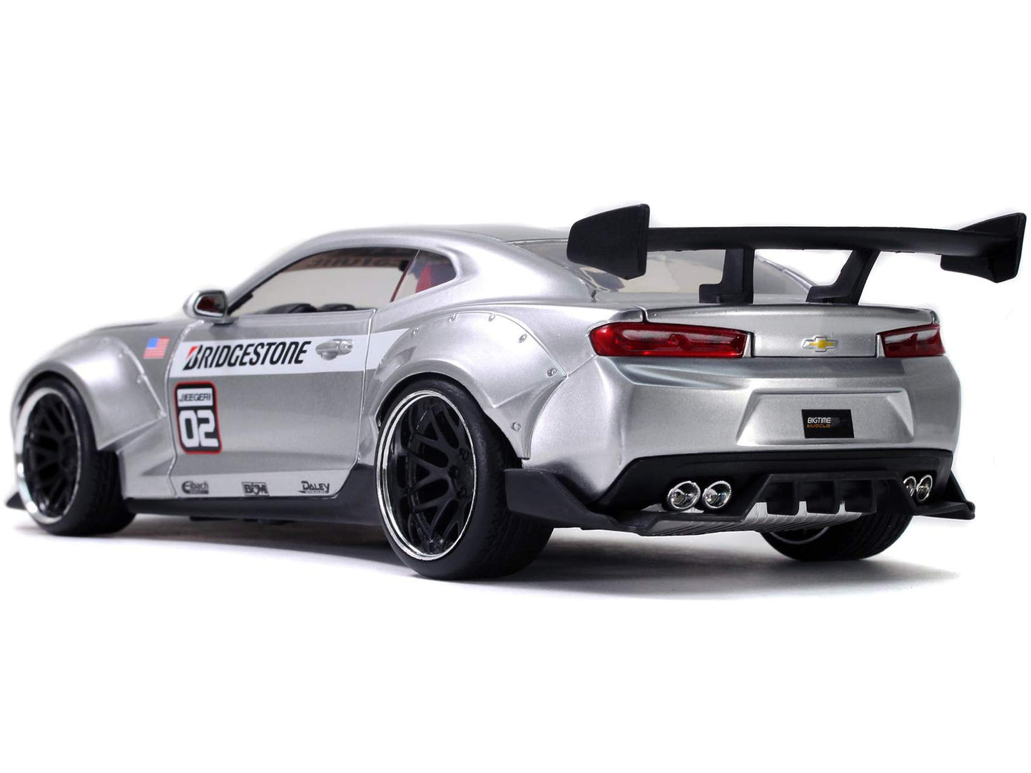 Jada Toys Bigtime Muscle 1:24 2016 Chevy Camaro Ss Widebody Die-Cast Car Silver, Toys For Kids And Adults