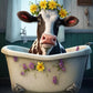 Bathtub Flower Cow 1000-Piece mature-themed Jigsaw Puzzle - Perfect for Fun Brain Puzzle Lovers | Vibrant Illustrations and Quality Pieces | Challenging and Relaxing | Great Gift Idea