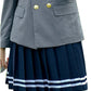 Beautifulfashionlife High Waist White Stripes Pleated Mini Skirts School Uniforms (4Xl,Navy Blue)