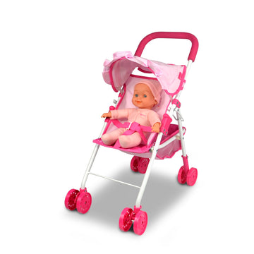 Baby Doll Collection Anivia Doll Stroller Heart Design Gifts For Toddlers And Girls Foldable Doll Stroller (Da004L Pink)