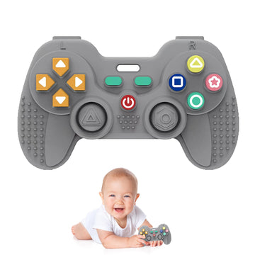 Hooku Silicone Teething Toys For Babies 0-6 Months, Teethers For Babies 6-12 Months, Remote Teether For Baby, Sensory Toys For B