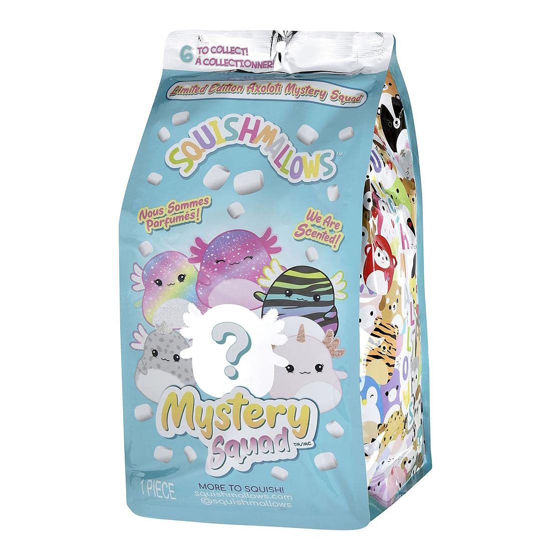 Squishmallows 8-inch Scented Axolotl Mystery Squad Pack - Multi-colored, Model SQ21M-8AXO, Soft Polyester Plush Toy