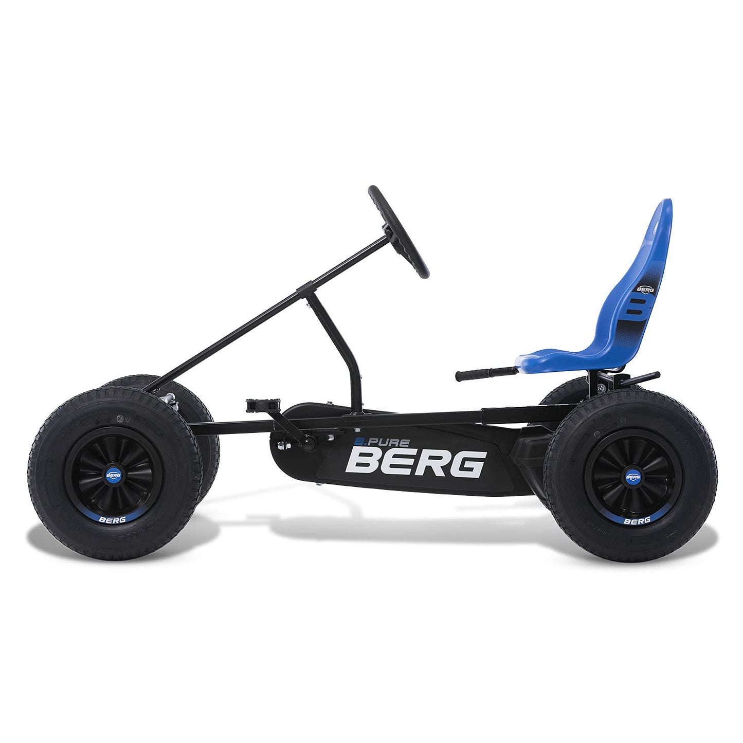 BERG Pedal Kart with XL Frame B.Pure Blue | Childrens Vehicle, Pedal car with Adjustable seat, with Freewheel, Childrens Toys