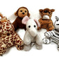 Playscene Suede Jungle/Zoo Animals, Assorted Suede Plush Jungle Animals (12 Piece Set)