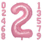 Vonokee 40 Inch Pink Giant Number Balloons 2, Jumbo Digital Foil Mylar Balloon For Birthday Party Wedding Anniversary Celebratio