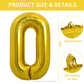 Toniful 40 Inch Large Gold Letter O Balloons Helium Balloons,Foil Mylar Big Balloons For Birthday Party Anniversary Supplies Dec