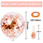 Bezente Rose Gold Confetti Latex Balloons - 60 Pack 12 Inch Helium Rose Gold Confetti Balloons For Wedding Birthday Anniversary