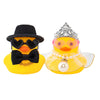 wonuu Pair Set of 2 Wedding Rubber Ducks  Bride Groom Duckies Marriage Rubber Duck Mini Couple Ducky for Ceremony Gift Souvenir Marry Blessings Elegant Heartwarming Present  White Gold Wedding Dress