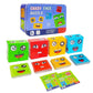 Zdqtra Face Changing Cube Game For Preschool Kids Toddler Puzzle Game,16 Wooden Cube 72 Puzzle Card And 1 Bell (1 Pcs/Multicolor