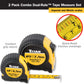 Titan - 2 Piece Combo 12' & 25' Dual Rule (Standard & Metric) Tape Measure Set With Quick Read Markings