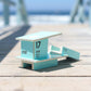 CANDYCAR Wooden Diecast Collection - Teal Santa Monica  enhanced Handcrafted Beech Wood Beach Tower