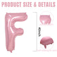 40 Inch Pink Letter Balloons, Large F Letter Balloons Foil Helium Balloon, Foil Big Single Alphabet F Balloon, Pink Letters for