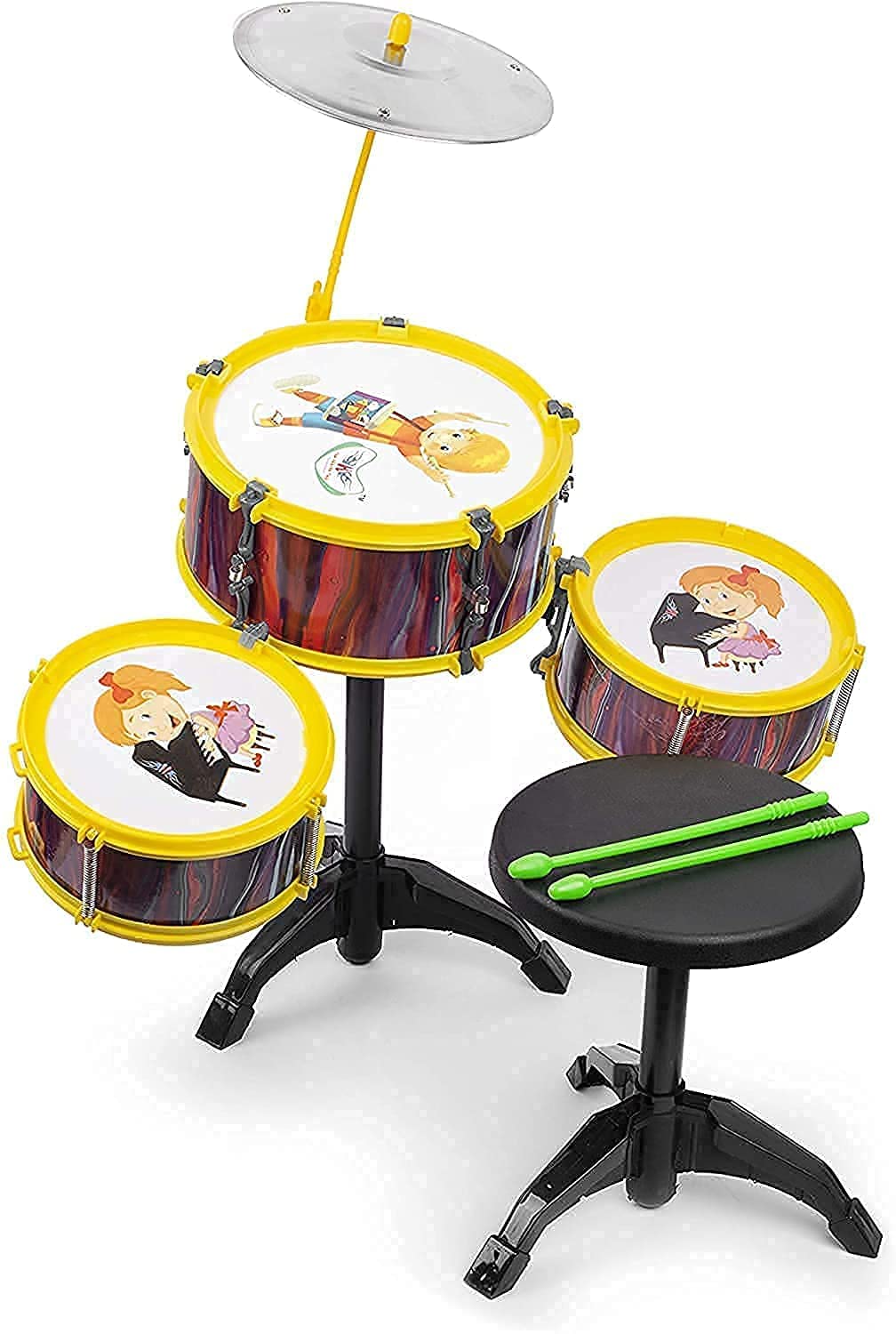 Kavin KidS Musical Small Drum Set Fun Playing Musical Band For Kids Girls And Boys Birthday Gift Item, Pack Of 1