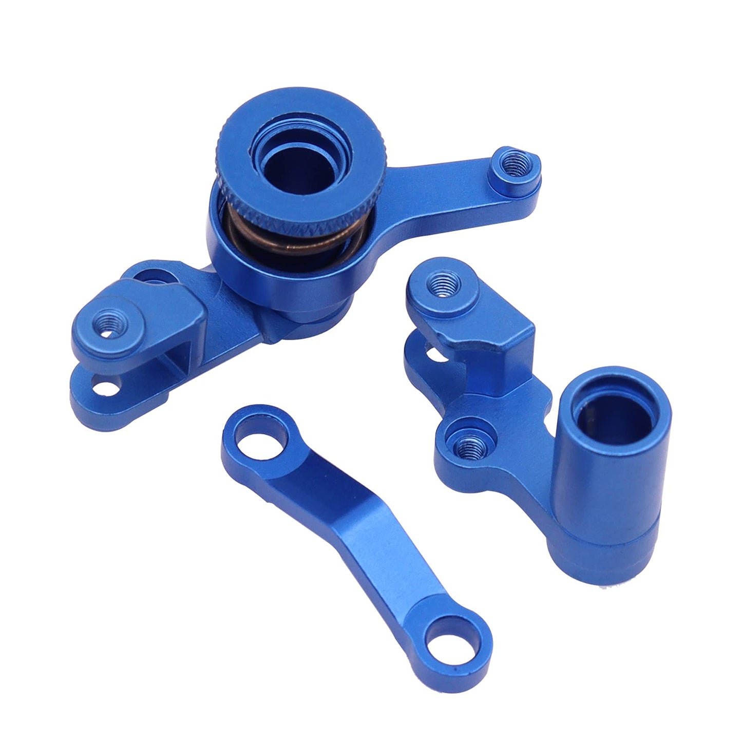 Treehobby Aluminum Steering Bellcranks and Servo Saver Set Compatible with traxxas 1/10 Slash 4x4 Upgrade Parts (Navy Blue)