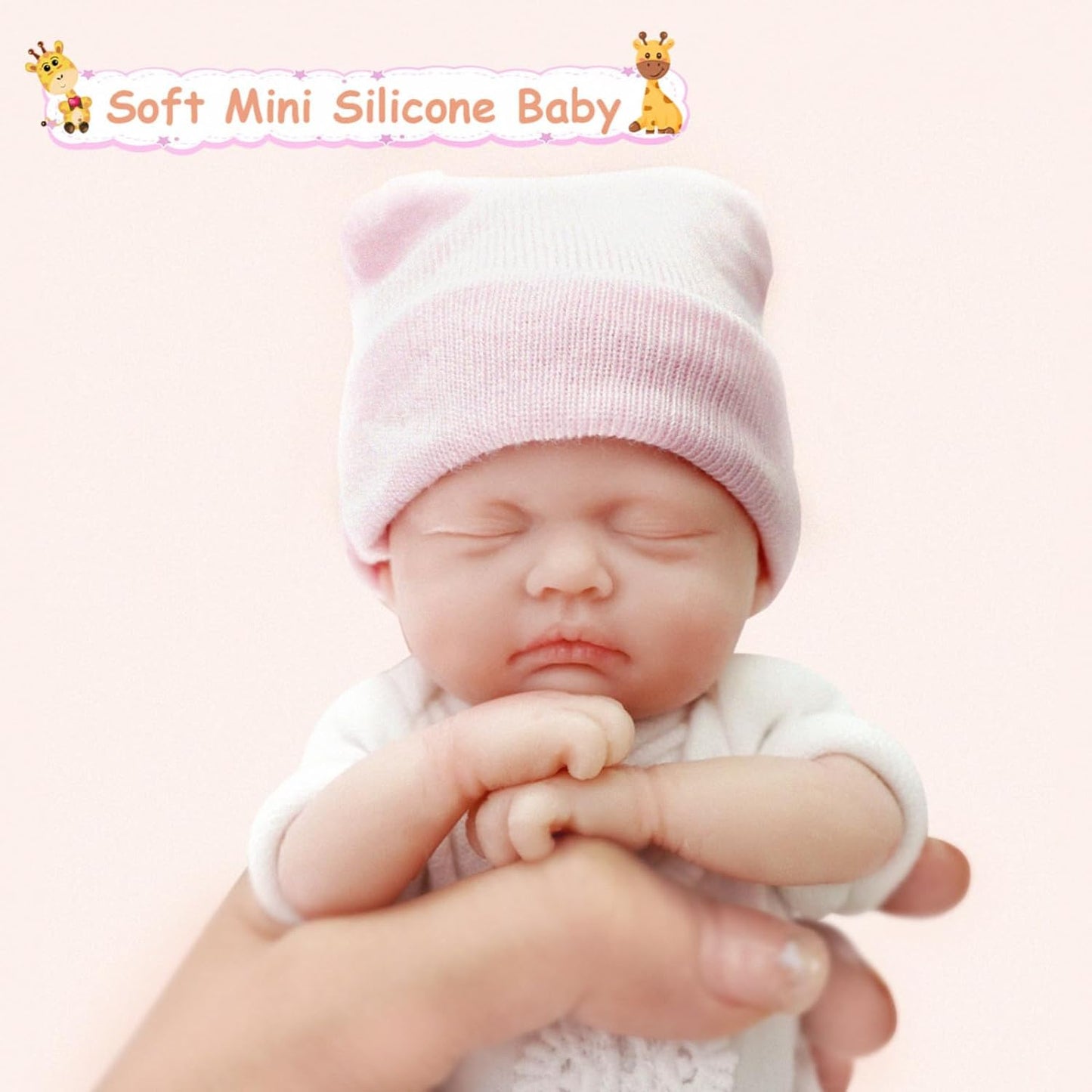 Mire & Mire Reborn Baby Dolls 7 Inch Silicone Doll Mini Realistic Newborn Baby Dolls Silicone Full Body Stress Relief Hand Made(