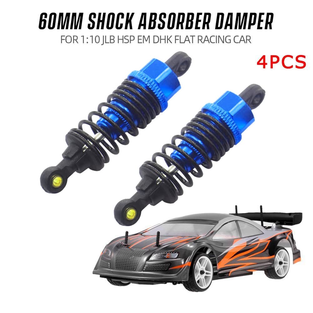 Aluminum RC Shocks Absorbers Damper for Tamiya TT01 Mf-01x 1/10 RC Car Upgrade Parts 4 pcs/Set(Navy Blue)