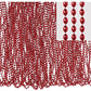 Amscan Metallic Oval Bead Party Necklaces, 50 Ct, 30'', Red