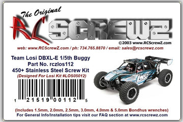 LOS112 - Losi DBXL-E 1/5th (#LOS05012) Stainless Steel Screw Kit