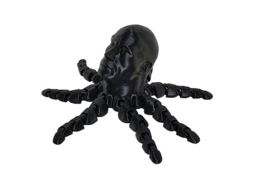 3D Printed Rocktopus, The Rock, Articulated Fidget, Octopus, Stress Relief Toy, Fidget Box, ADHD Toy, Anxiety Relief Aid (Black)