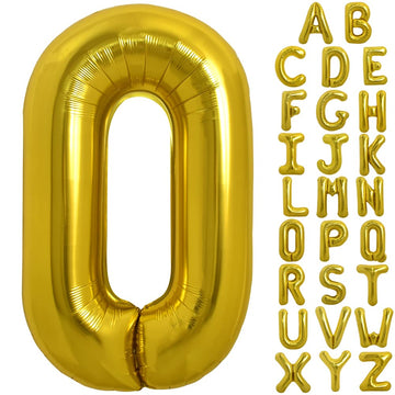 Toniful 40 Inch Large Gold Letter O Balloons Helium Balloons,Foil Mylar Big Balloons For Birthday Party Anniversary Supplies Dec