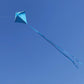 In The Breeze 3294 - Blueberry 30 Inch Diamond Kite - Solid Blue, Fun, Easy Flying Kite